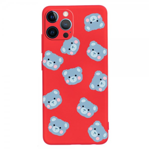 iPhone 12 Pro Max Cover Teddybjørne Rød
