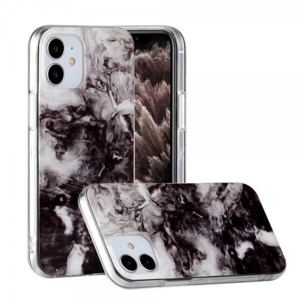 iPhone 12 Mini Cover Marmor Hvid Sort