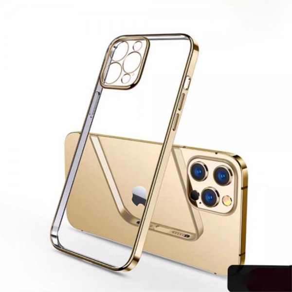 iPhone 12 Cover Pletteret Kant Guld