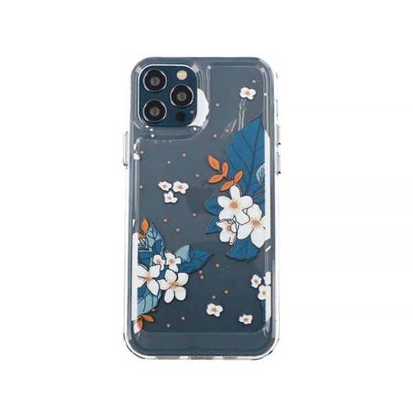 iPhone 12/iPhone 12 Pro Cover Motiv Blå Blad