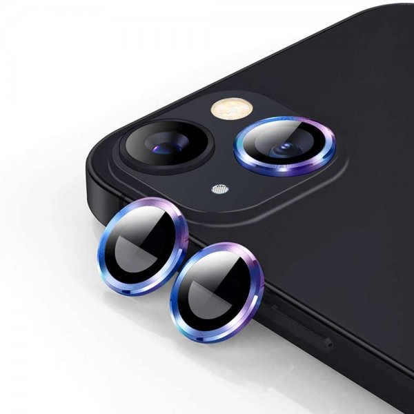 iPhone 13/iPhone 13 Mini Kameralinsebeskytter Hærdet Glas Flerfarvet