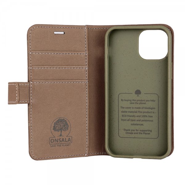 iPhone 13 Mini Etui ECO Wallet Brun