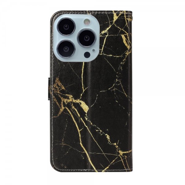 iPhone 13 Pro Etui Motiv Marmor Guld