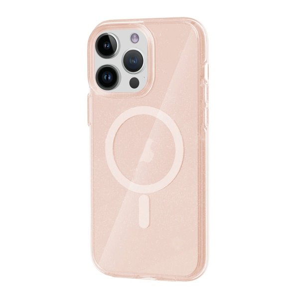 iPhone 13 Pro Max Cover Glitter MagSafe Guld