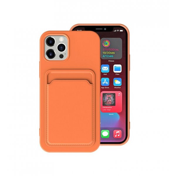 iPhone 13 Pro Max Cover Kortholder Orange