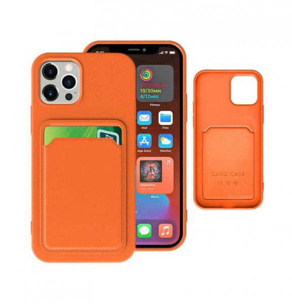 iPhone 13 Pro Max Cover Kortholder Orange