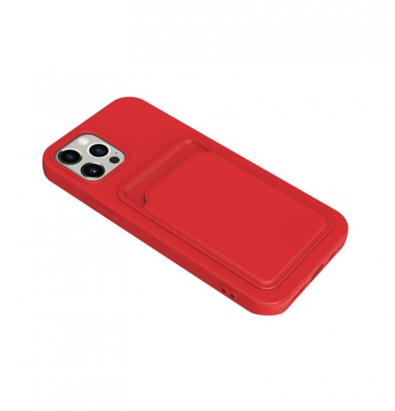 iPhone 13 Pro Max Cover Kortholder Rød