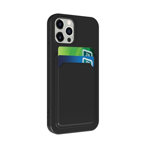 iPhone 13 Pro Max Cover Kortholder Sort