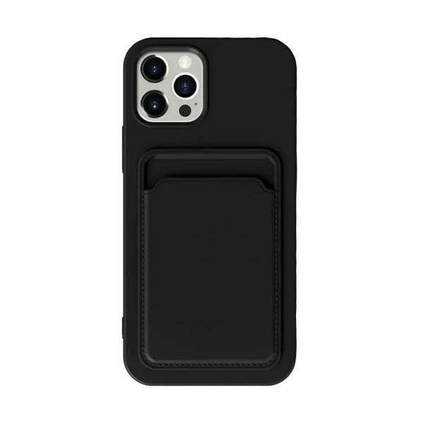 iPhone 13 Pro Max Cover Kortholder Sort