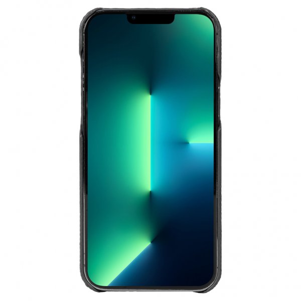 iPhone 13 Pro Max Cover Leather Cover Sort