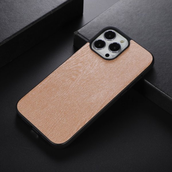 iPhone 13 Pro Max Cover Trætekstur Guld
