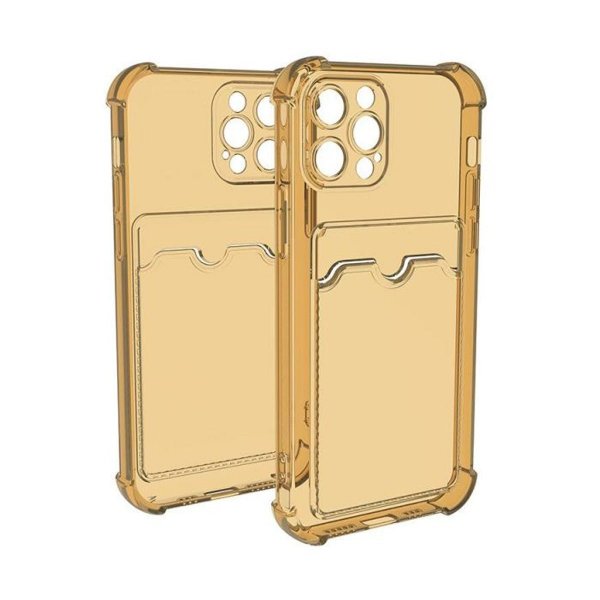 iPhone 13 Pro Max Cover Kortholder Stødabsorberende Gul