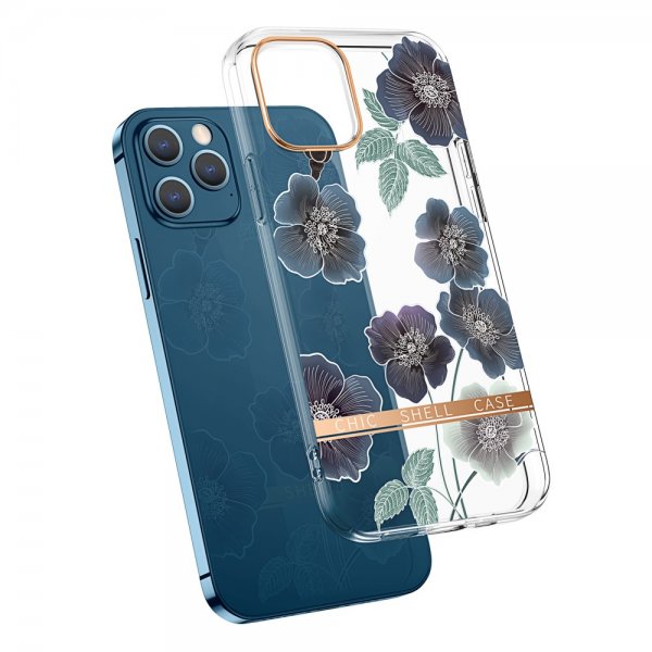 iPhone 13 Pro Cover Blomstermønster Blå