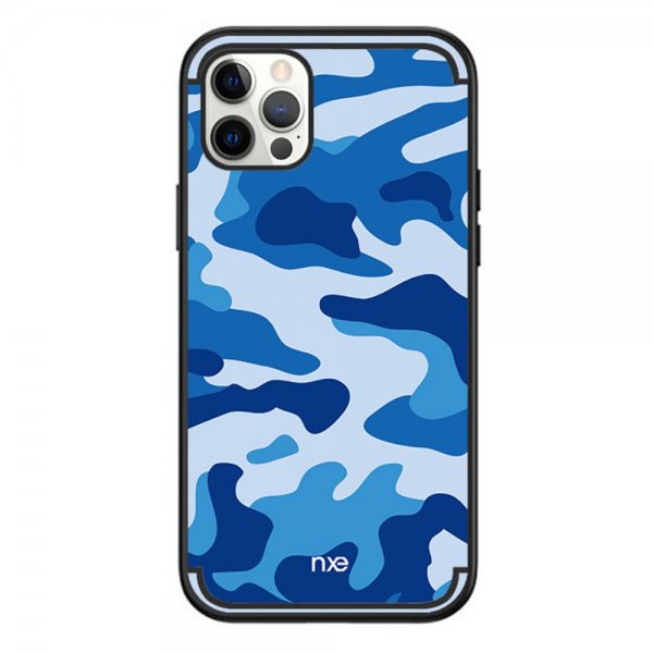 iPhone 13 Pro Cover Camouflage Blå