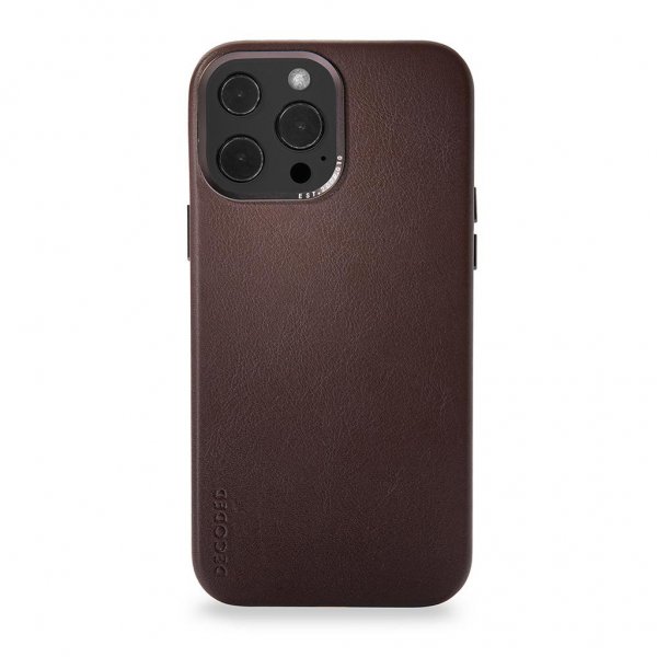 iPhone 13 Pro Cover Leather Backcover Chocolate Brown