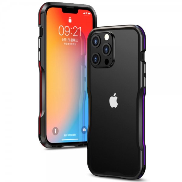 iPhone 13 Pro Cover Metal Bumper Rød
