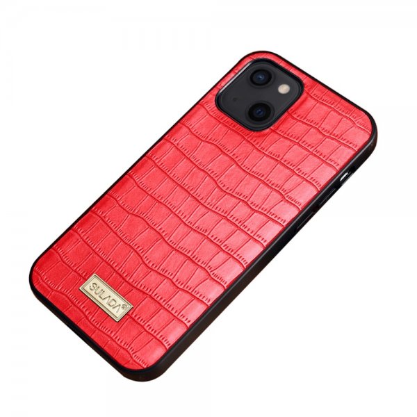 iPhone 13 Cover Krokodillemønster Rød