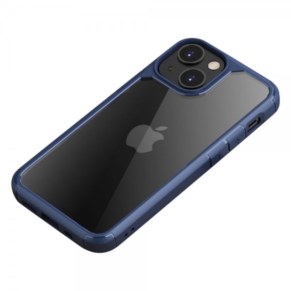 iPhone 13 Cover Transparent Bagside Blå