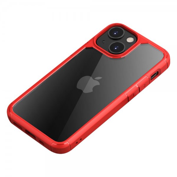 iPhone 13 Cover Transparent Bagside Rød