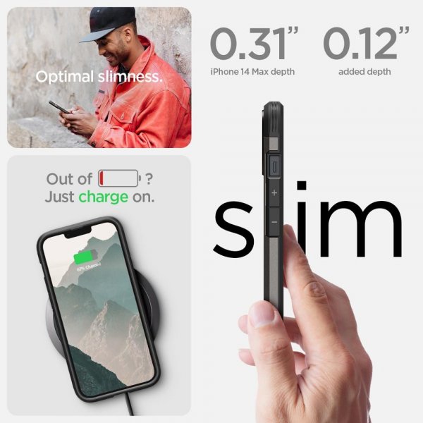 iPhone 14 Plus Cover Tough Armor MagFit Gunmetal