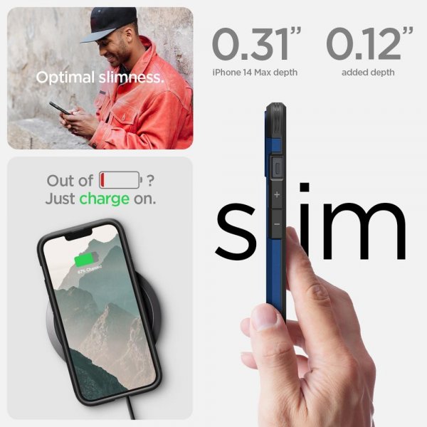 iPhone 14 Plus Cover Tough Armor MagFit Navy Blue