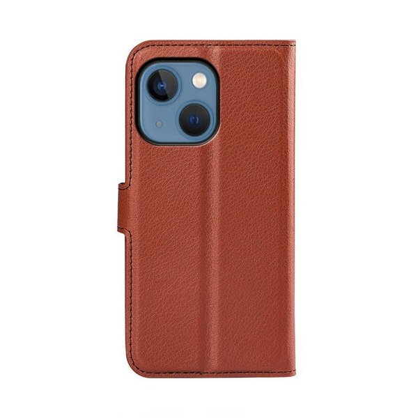 iPhone 14 Etui med Stativ Brun