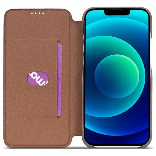 iPhone 14 Plus Etui Flip Mørkebrun