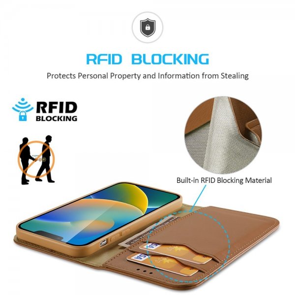 iPhone 14 Plus Etui Hivo Series Brun