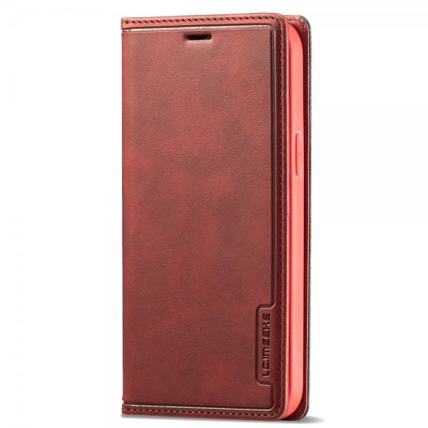 iPhone 14 Plus Etui Kortholder Udenpå Rød