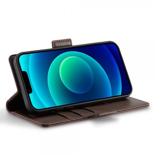 iPhone 14 Plus Etui med Kortholder Brun