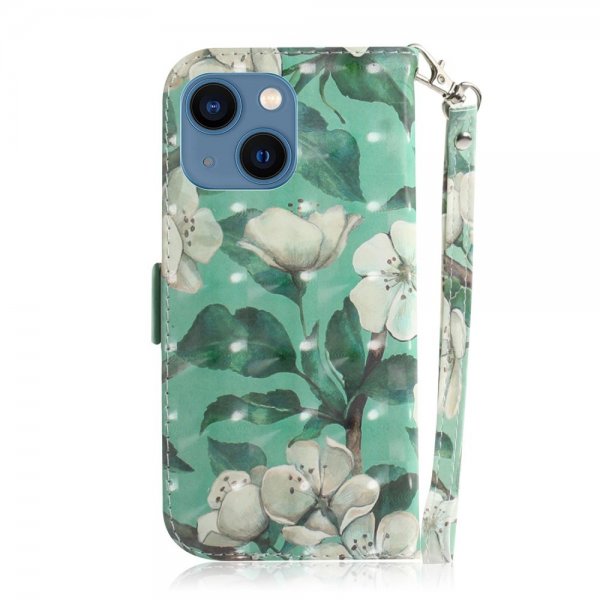 iPhone 14 Plus Etui Motiv Hvid Blomster