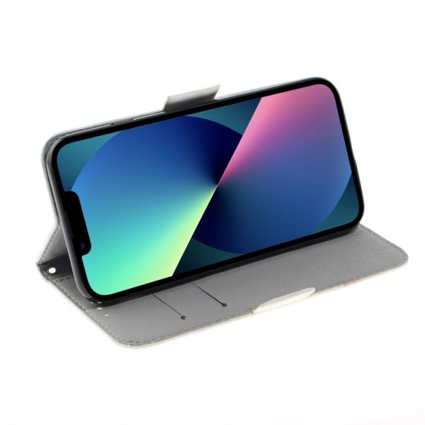 iPhone 14 Plus Etui Motiv Hvid Blomster