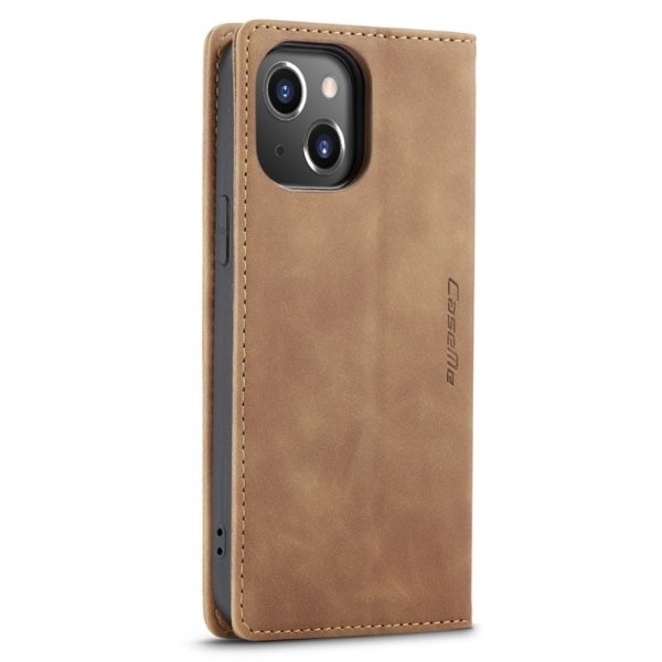 iPhone 14 Plus Etui Retro Flip Brun