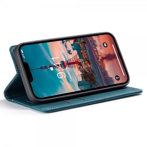 iPhone 14 Plus Etui Retro Flip Petrol