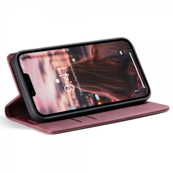 iPhone 14 Plus Etui Retro Flip Rød