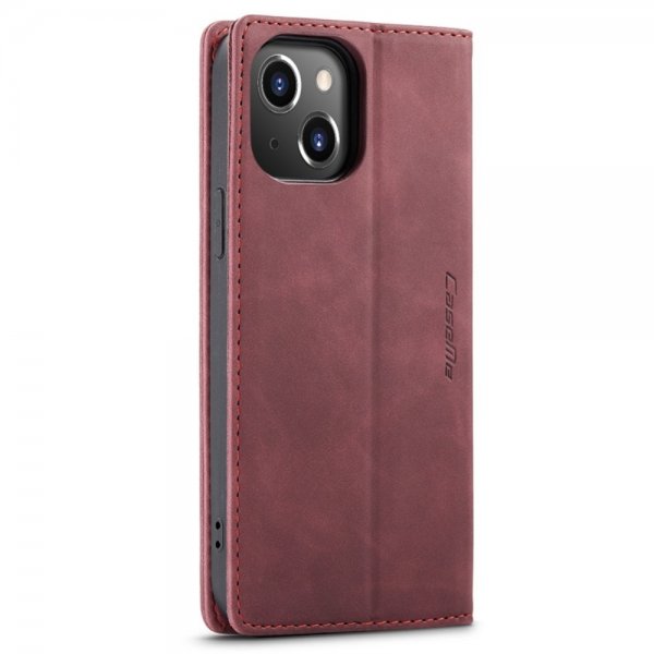 iPhone 14 Plus Etui Retro Flip Rød