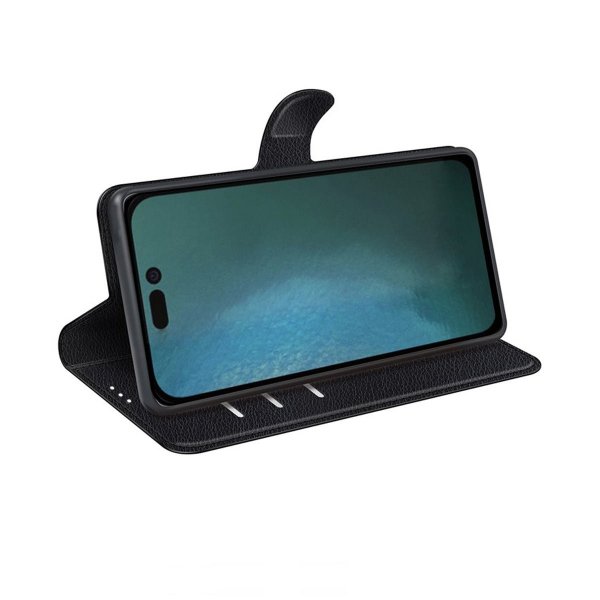 iPhone 14 Plus Etui med Stativ Sort