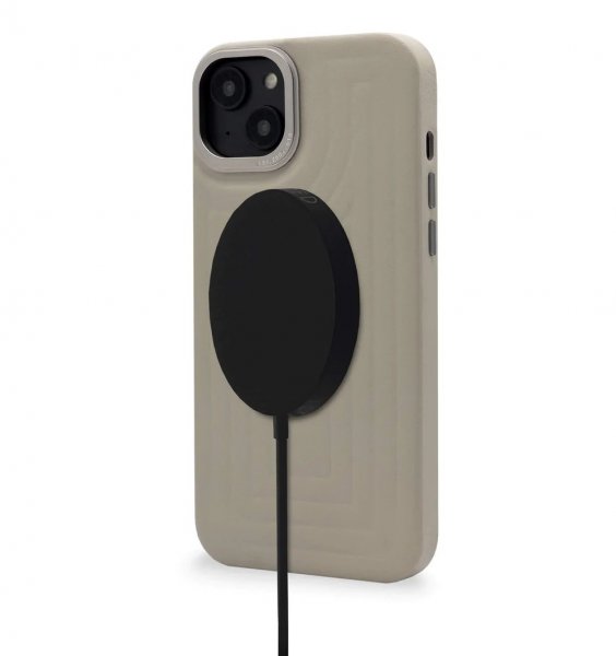 iPhone 14 Plus Cover Leather Embossed Backcover Clay
