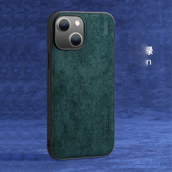 iPhone 14 Plus Cover Ruskind tekstur Grøn