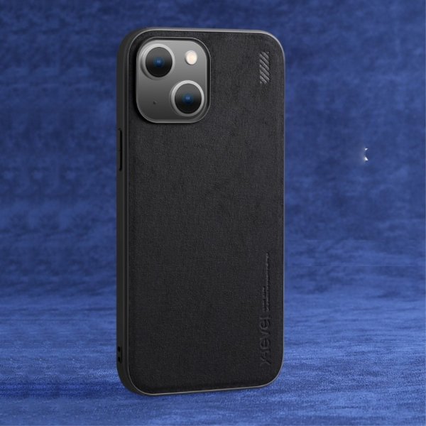 iPhone 14 Plus Cover Ruskind tekstur Sort