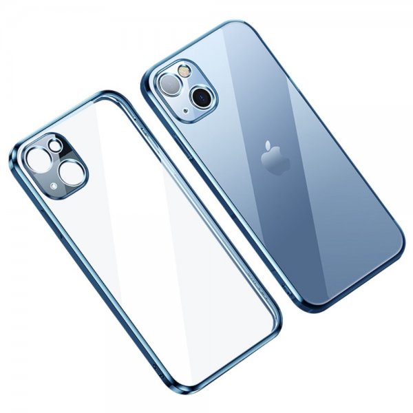 iPhone 14 Plus Cover Pletteret Kant Blå