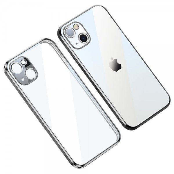 iPhone 14 Plus Cover Pletteret Kant Sølv