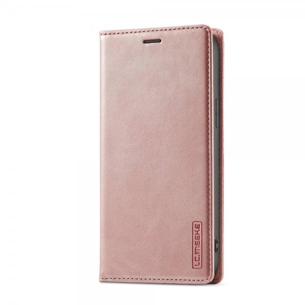 iPhone 14 Pro Etui med Kortholder Flip Lyserød