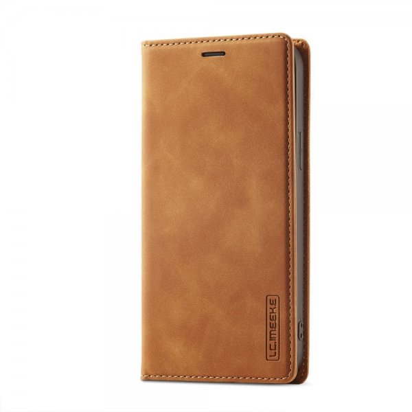 iPhone 14 Pro Max Etui med Kortholder Flip Brun