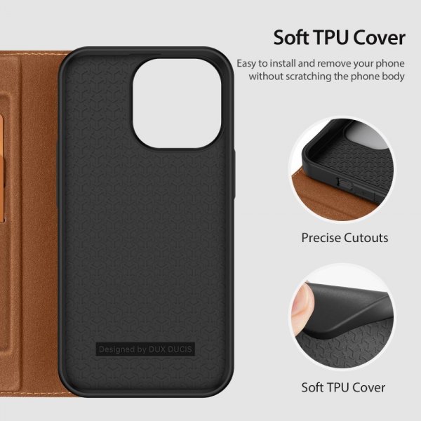 iPhone 14 Pro Max Etui Skin X2 Series Brun