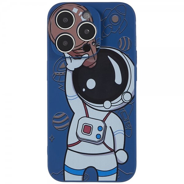 iPhone 14 Pro Max Cover Astronaut Blå Brun