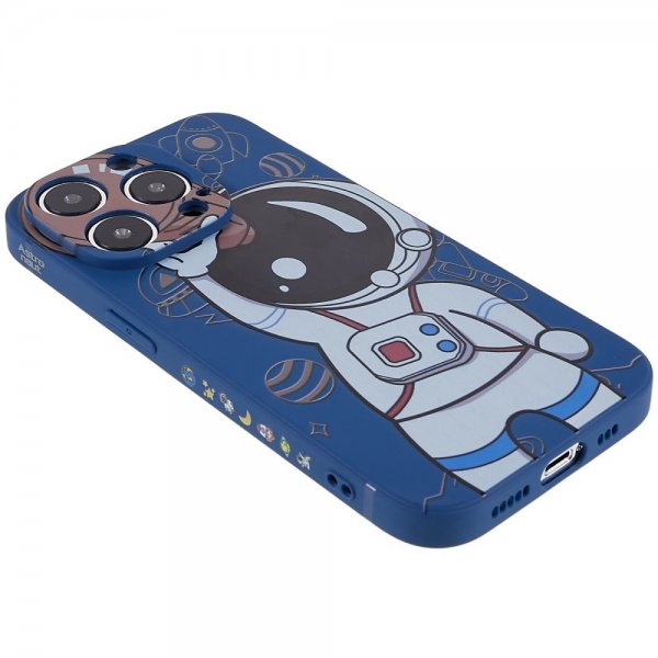 iPhone 14 Pro Max Cover Astronaut Blå Brun