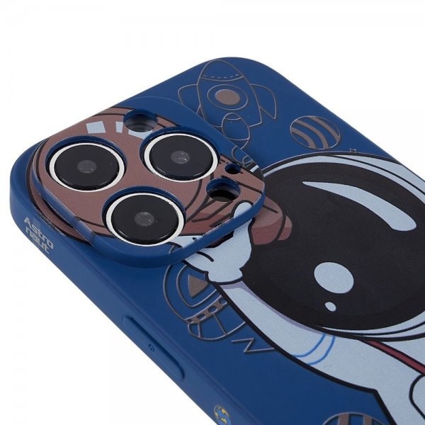 iPhone 14 Pro Max Cover Astronaut Blå Brun