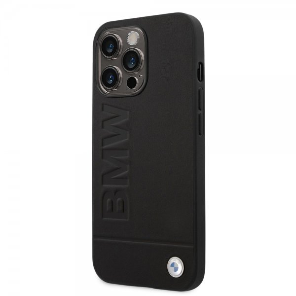 iPhone 14 Pro Max Cover Hot Stamp Metal Logo Sort