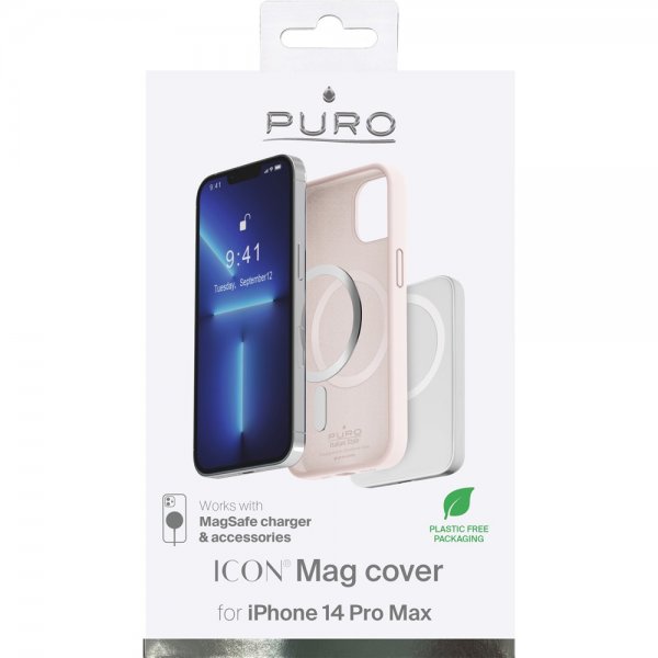 iPhone 14 Pro Max Cover ICON Mag Lyserød
